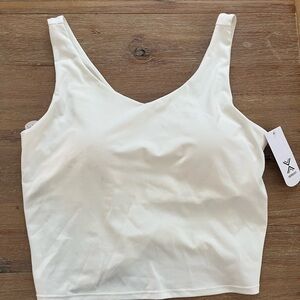 White V-Neck top with bra